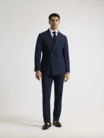 TRAJE CRUZADO LANA MARINO