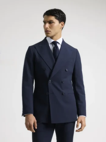 TRAJE CRUZADO LANA MARINO