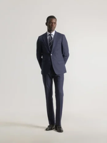 TRAJE MICROPUNTO MARINO